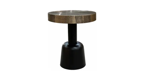 Matt Antq Brass Side Stool Table