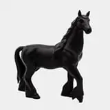 DECORATIVE HORSE BLACK 35X32X12