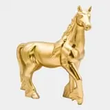 DECORATIVE HORSE gold35X32X12
