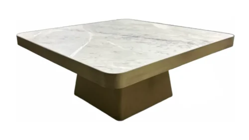 Iron and Marble Center Table