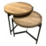 Metal Mango Wooden Side Stool