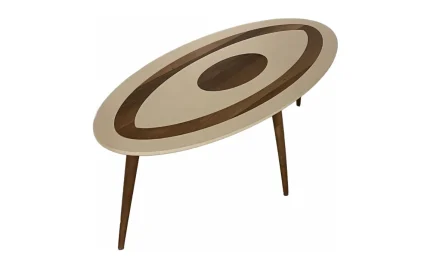 Oval White Center Table
