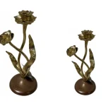 Taper Candle Holder Trinket Gold Small & LArge