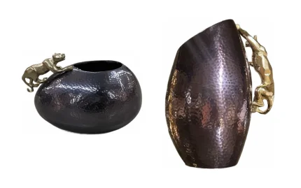 Vase Trinket Large & Small Gold & Black Nickel