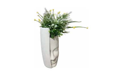 White Face Vase Ceramic 4