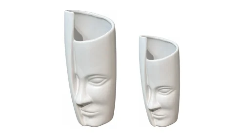 White Face Vase