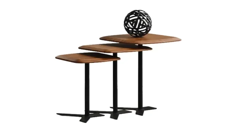 Types of Furniture: A Guide for Nigerian Homes (2026) 5 Still Zigon set of three nesting side stools with wooden tops and black metal stands